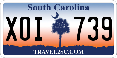 SC license plate XOI739