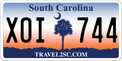 SC license plate XOI744