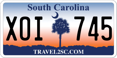 SC license plate XOI745
