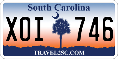SC license plate XOI746