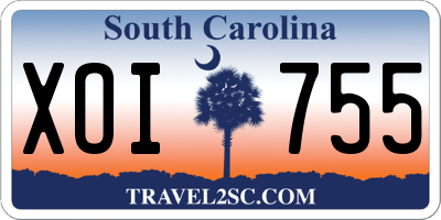 SC license plate XOI755
