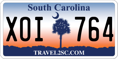 SC license plate XOI764