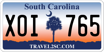 SC license plate XOI765