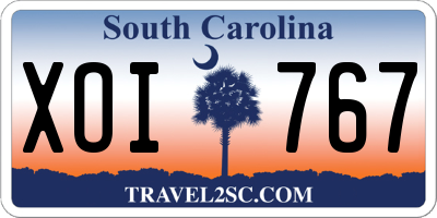 SC license plate XOI767