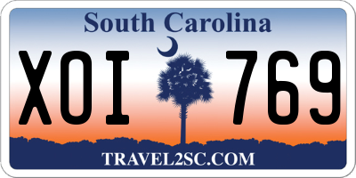 SC license plate XOI769