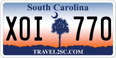 SC license plate XOI770