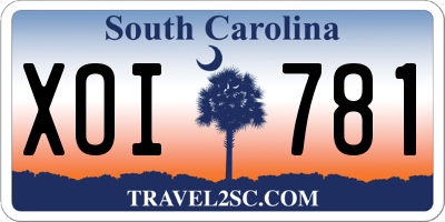 SC license plate XOI781