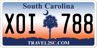 SC license plate XOI788