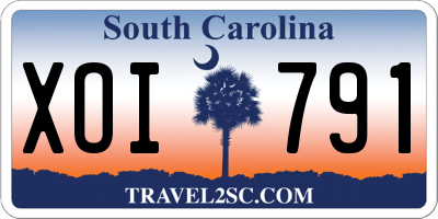 SC license plate XOI791