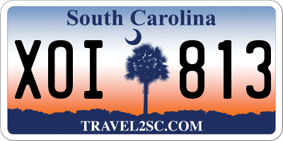 SC license plate XOI813