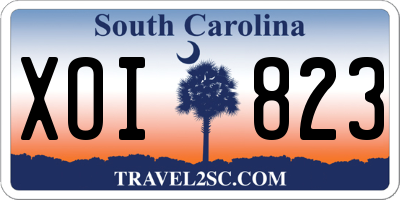 SC license plate XOI823