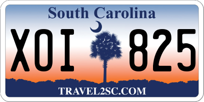 SC license plate XOI825