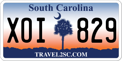 SC license plate XOI829