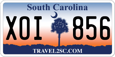 SC license plate XOI856
