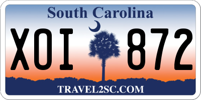 SC license plate XOI872