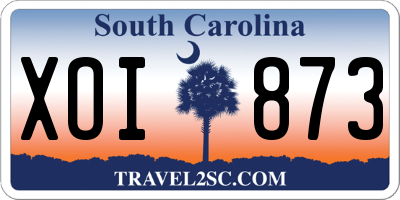 SC license plate XOI873