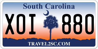 SC license plate XOI880