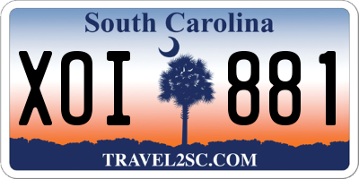 SC license plate XOI881