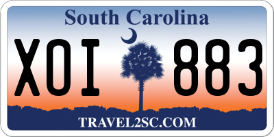 SC license plate XOI883
