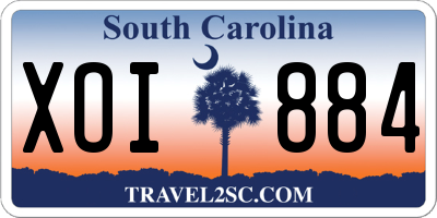 SC license plate XOI884