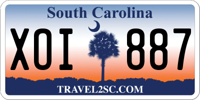 SC license plate XOI887