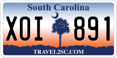 SC license plate XOI891