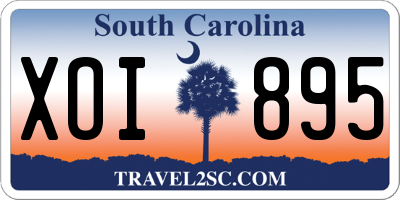SC license plate XOI895