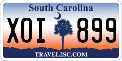 SC license plate XOI899