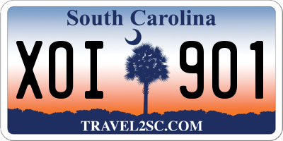 SC license plate XOI901