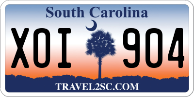 SC license plate XOI904