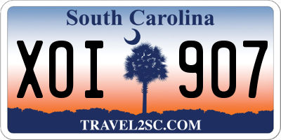 SC license plate XOI907