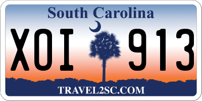 SC license plate XOI913