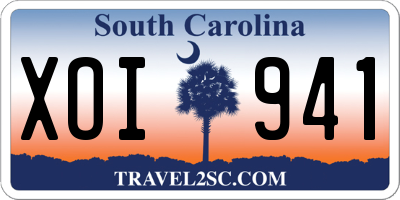 SC license plate XOI941