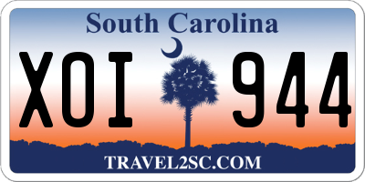 SC license plate XOI944