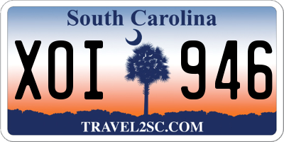 SC license plate XOI946
