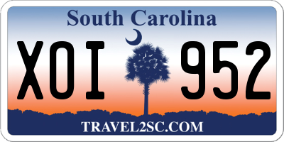 SC license plate XOI952