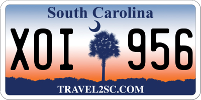 SC license plate XOI956