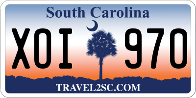 SC license plate XOI970
