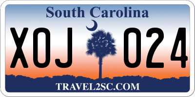 SC license plate XOJ024
