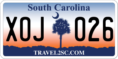 SC license plate XOJ026