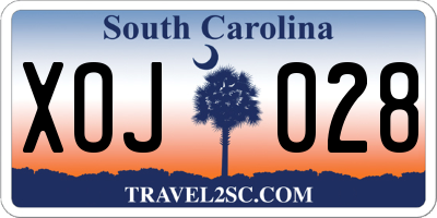 SC license plate XOJ028