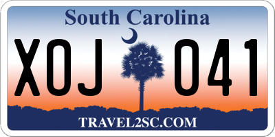 SC license plate XOJ041