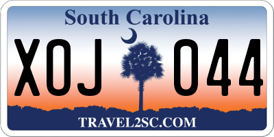 SC license plate XOJ044