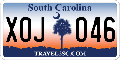 SC license plate XOJ046