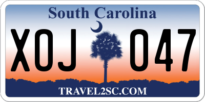 SC license plate XOJ047