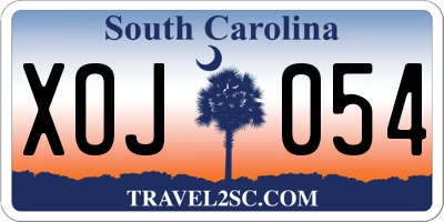 SC license plate XOJ054