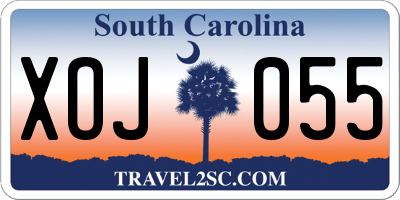SC license plate XOJ055