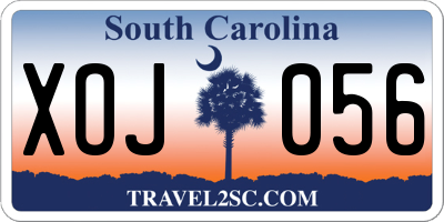 SC license plate XOJ056
