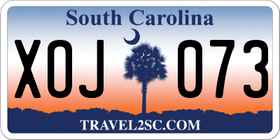 SC license plate XOJ073