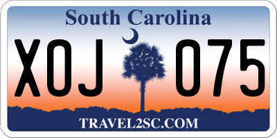 SC license plate XOJ075